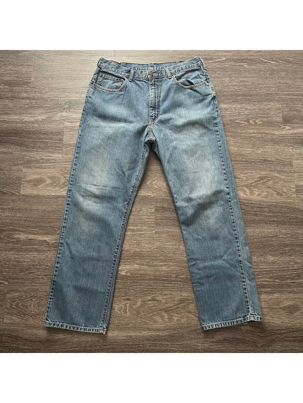 Polo Ralph Lauren Men's Straight Leg Blue Denim Jeans 36x30 100% Cotton Made USA